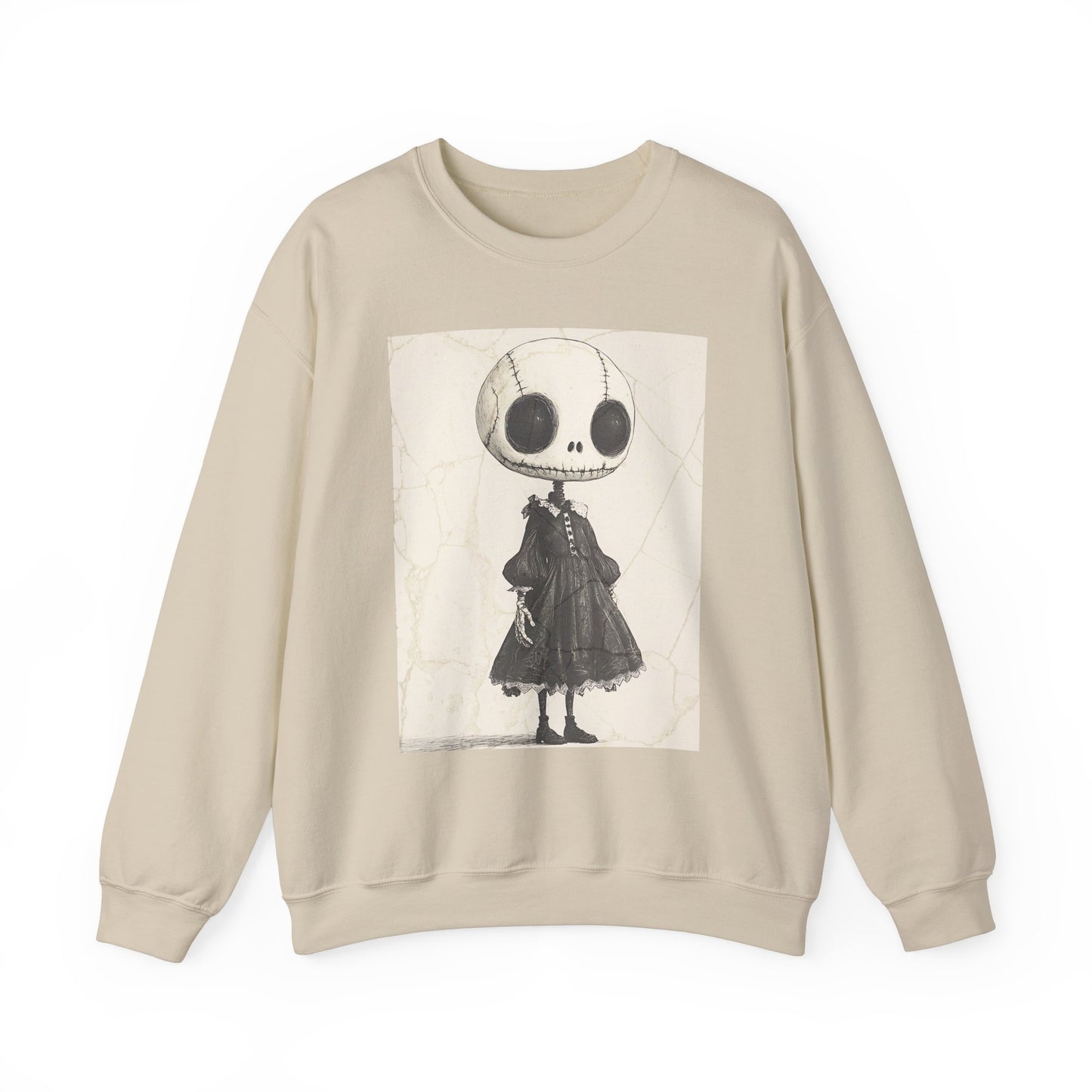 Creepy Vintage Ink Girl Unisex Heavy Blend™ Crewneck Sweatshirt