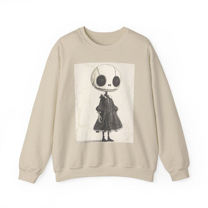 Creepy Vintage Ink Girl Unisex Heavy Blend™ Crewneck Sweatshirt