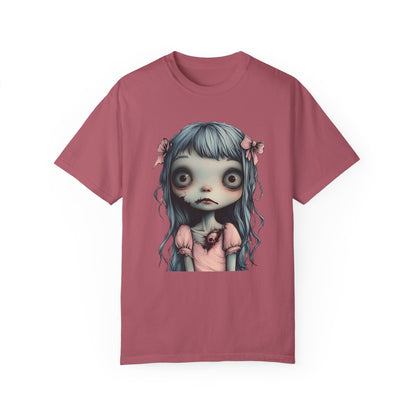 Dead Inside Pink Zombie Girl Unisex Garment-Dyed T-shirt