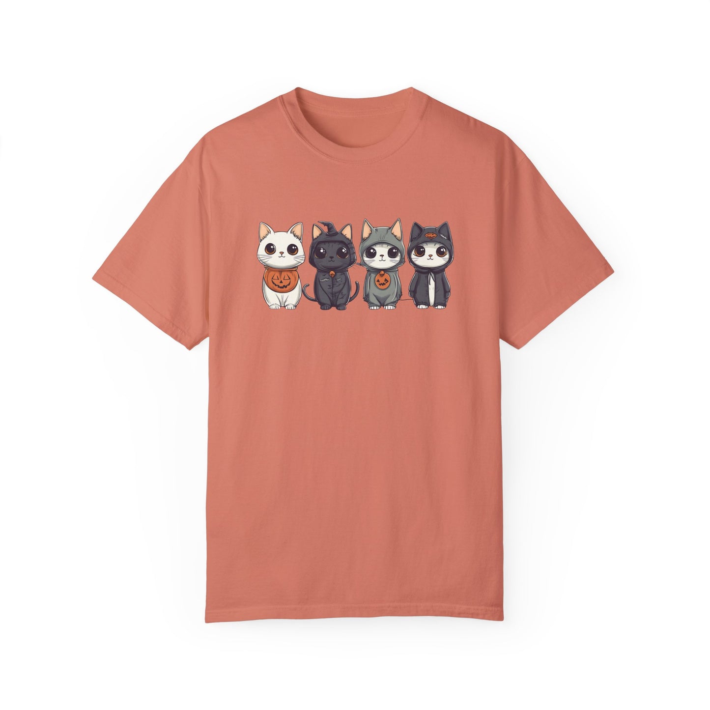 Cute Halloween Costume Cats Unisex Garment-Dyed T-shirt