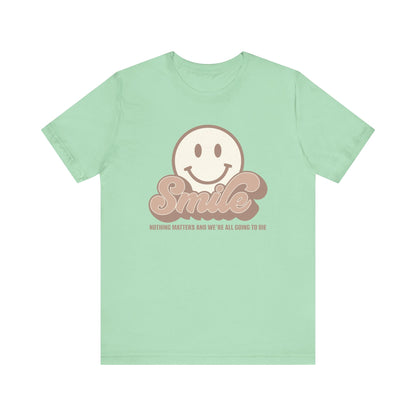 Smile Earthy Unisex Jersey Short Sleeve Tee Express Delivery available