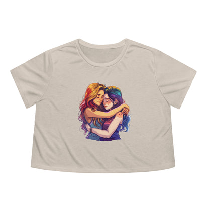 WLW Pride 2024 Women's Flowy Cropped Tee