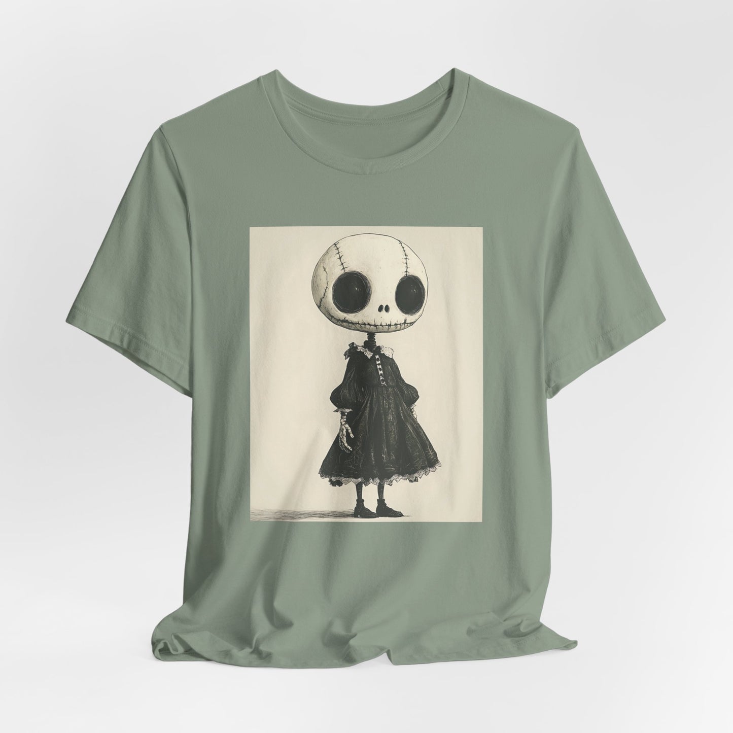 Creepy Vintage Ink Girl Unisex Jersey Short Sleeve Tee