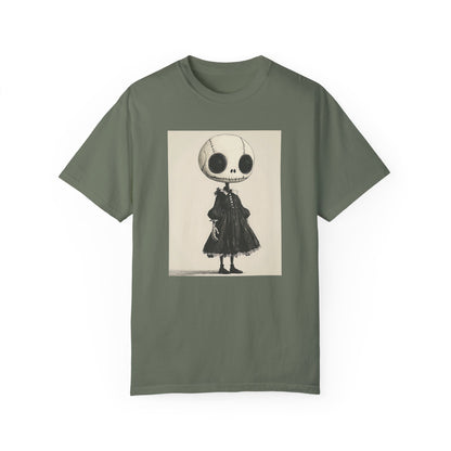 Creepy Vintage Ink Girl Unisex Garment-Dyed T-shirt