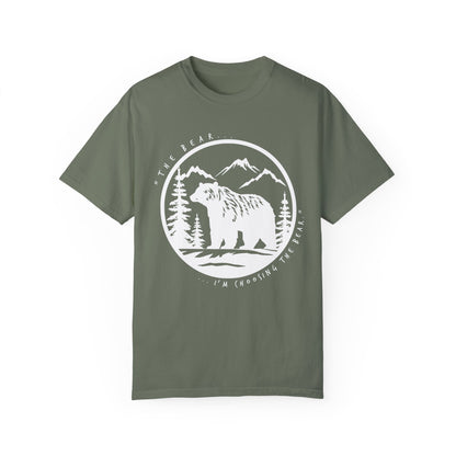 I Choose The Bear Unisex Garment-Dyed 100% Cotton T-shirt