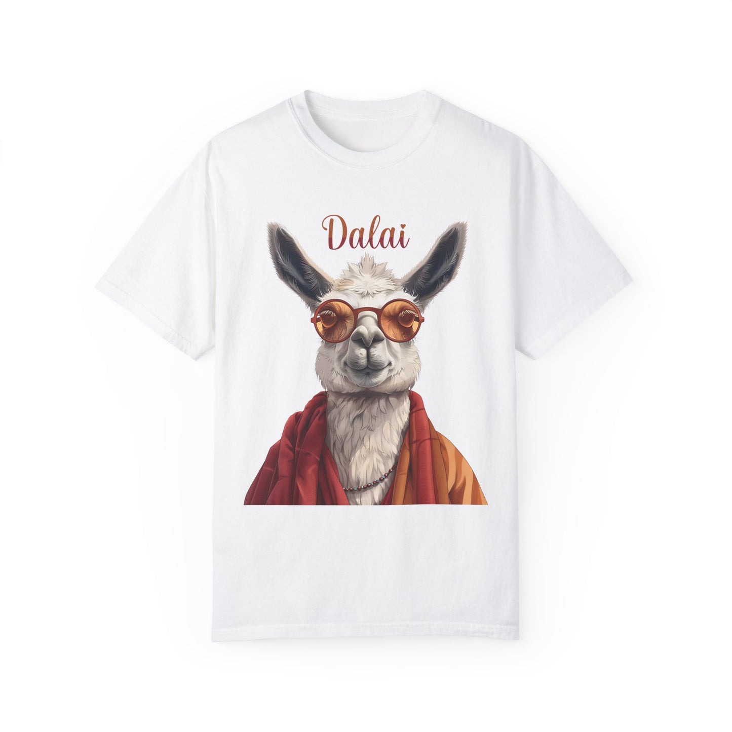 Dalai Llama Unisex Garment-Dyed 100% Cotton T-shirt