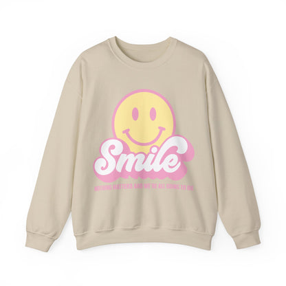 Smile Earthy Pastel Heavy Blend™ Crewneck Sweatshirt