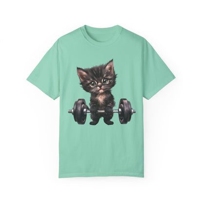 Gym Kitty Unisex Garment-Dyed 100% Cotton T-shirt