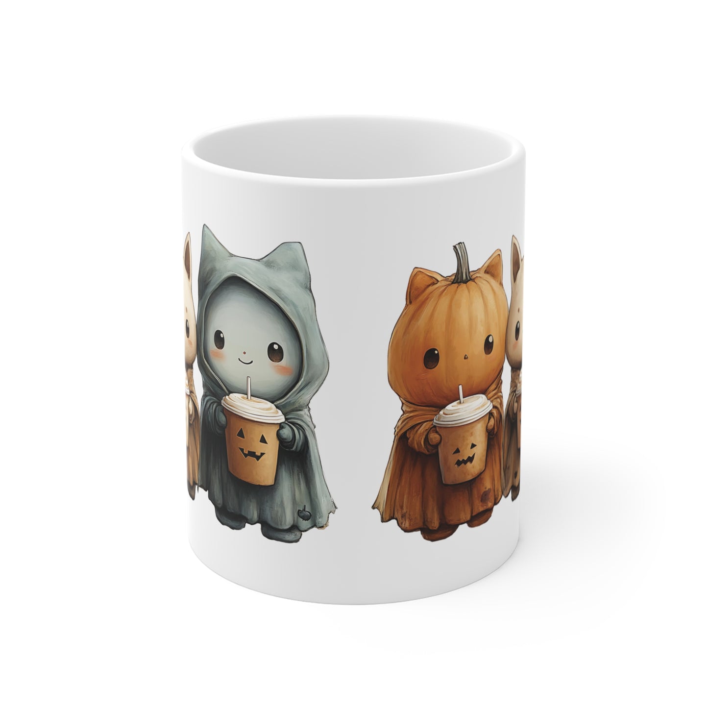 Halloween Coffee Kitties Mug 11oz