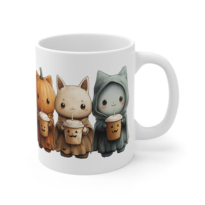 Halloween Coffee Kitties Mug 11oz