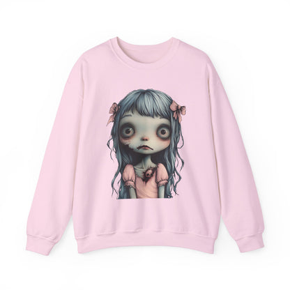 Dead Inside Pink Zombie Girl Unisex Heavy Blend™ Crewneck Sweatshirt