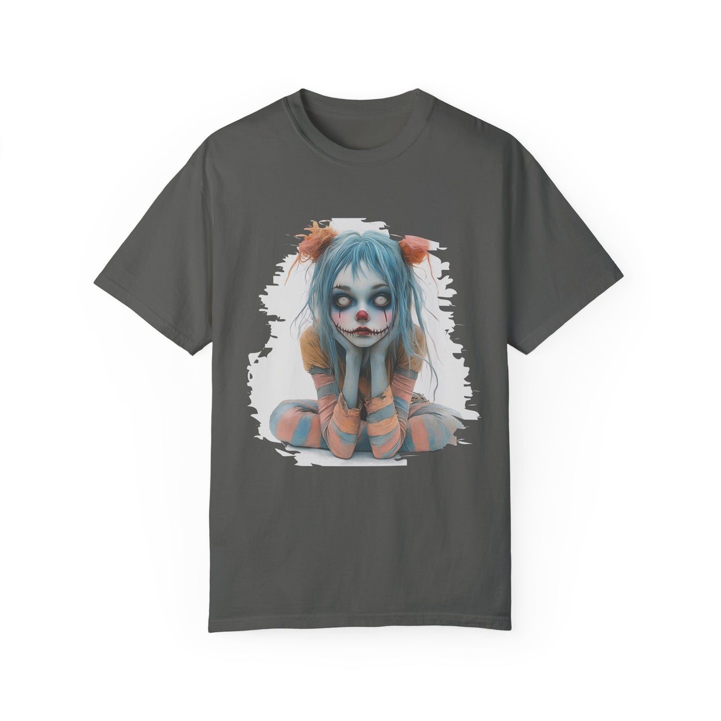 Pastel Clown Zombie Girl Unisex Garment-Dyed T-shirt