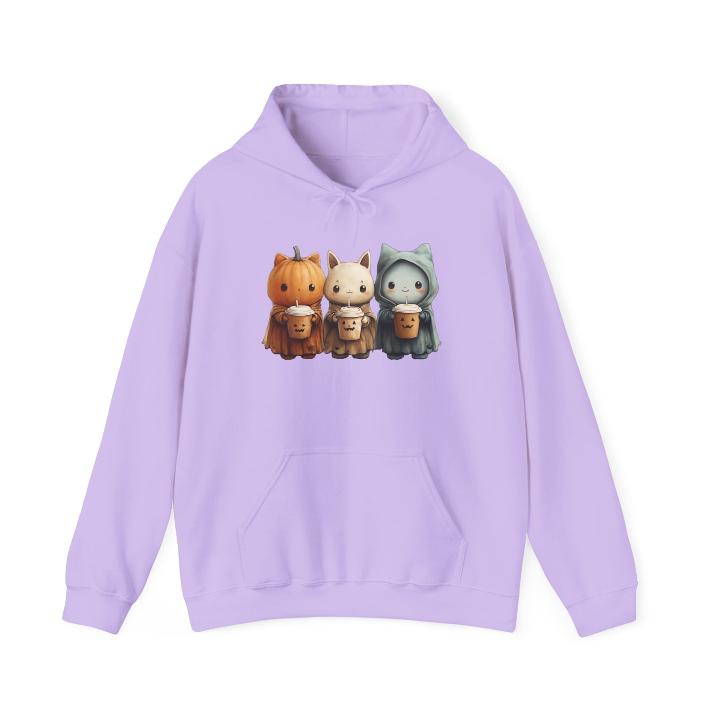 Halloween Coffee Kitties Unisex Heavy Blend™ Hooded Sweatshirt