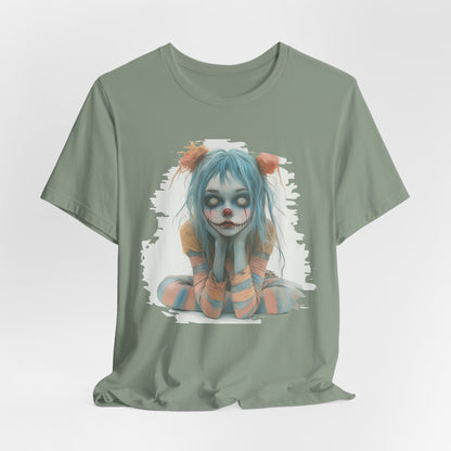 Pastel Clown Zombie Girl Unisex Jersey Short Sleeve Tee