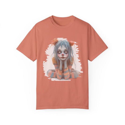 Pastel Clown Zombie Girl Unisex Garment-Dyed T-shirt