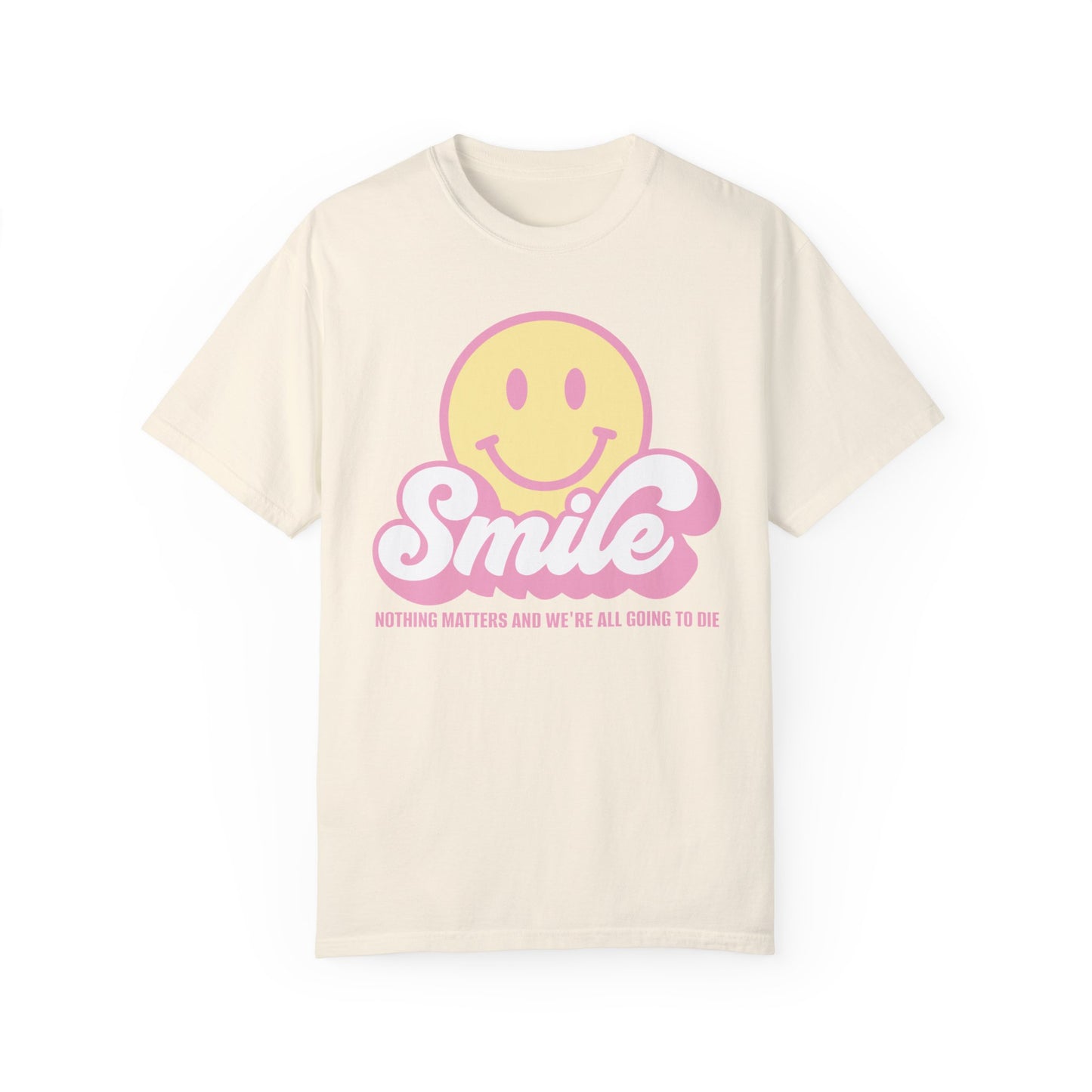 Smile Pastel Unisex Garment-Dyed 100% Cotton T-shirt