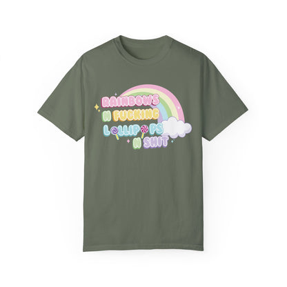 Rainbows n Lollipops Unisex Garment-Dyed 100% Cotton T-shirt