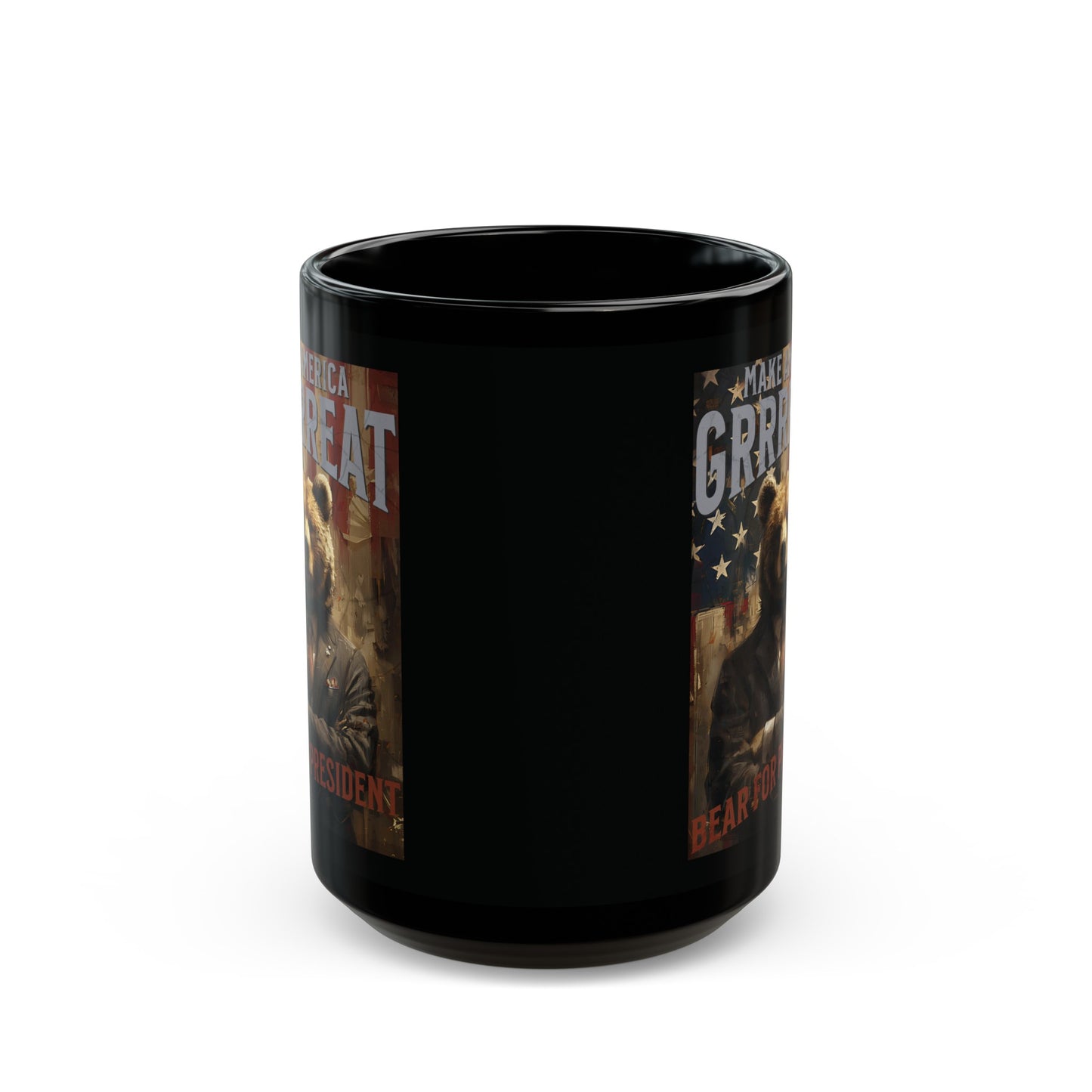 Bear for President Black Mug (11oz, 15oz)