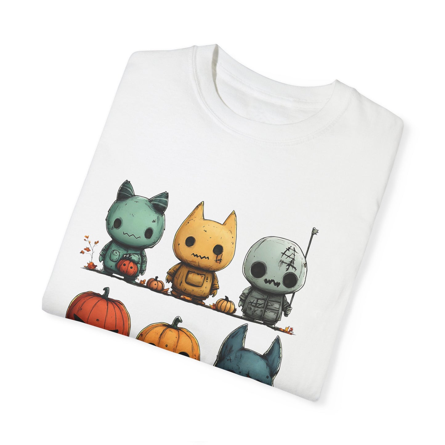 Cute Horror Characters Unisex Garment-Dyed T-shirt