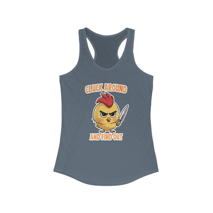 Cluck Around and Find Out Women's Ideal Racerback Tank