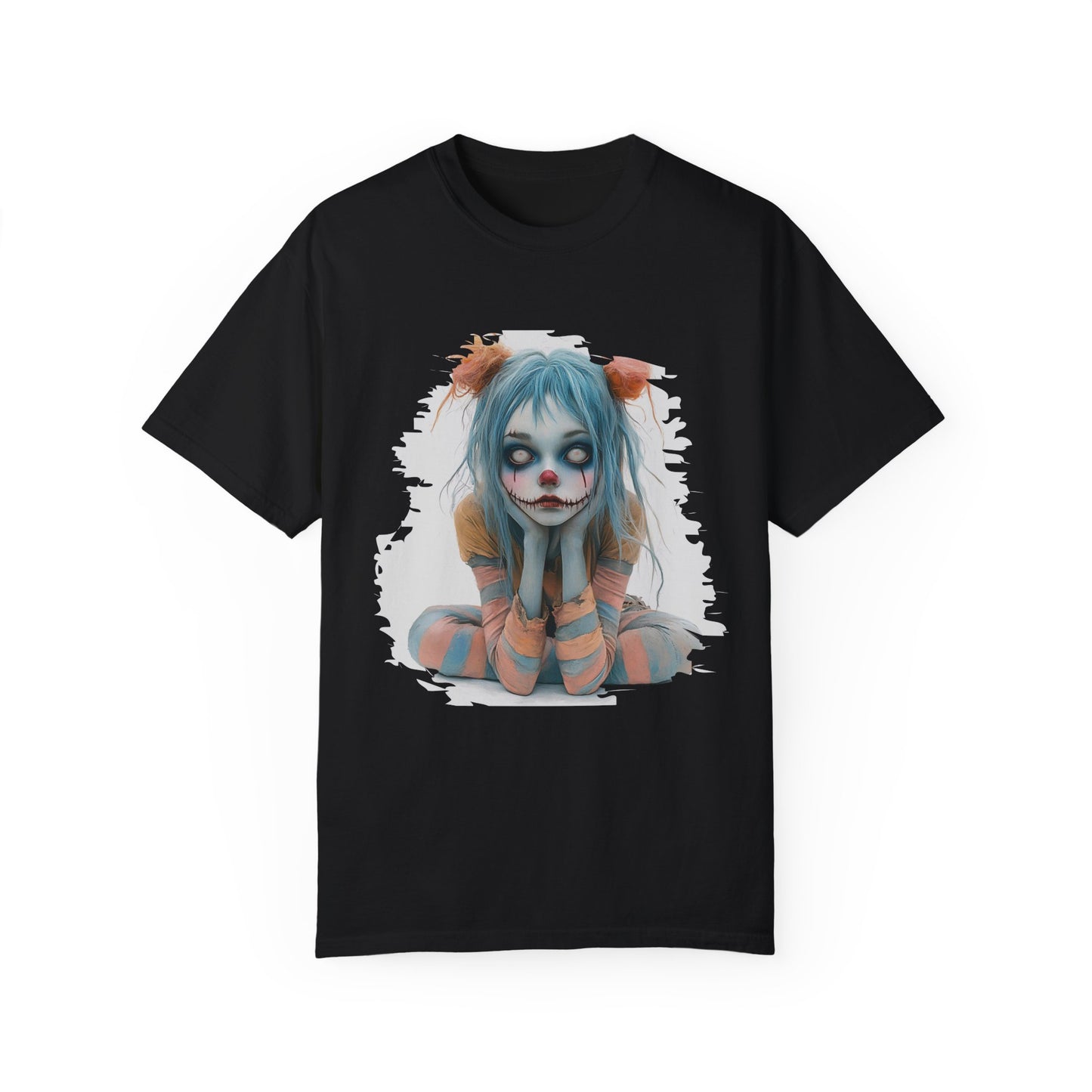 Pastel Clown Zombie Girl Unisex Garment-Dyed T-shirt