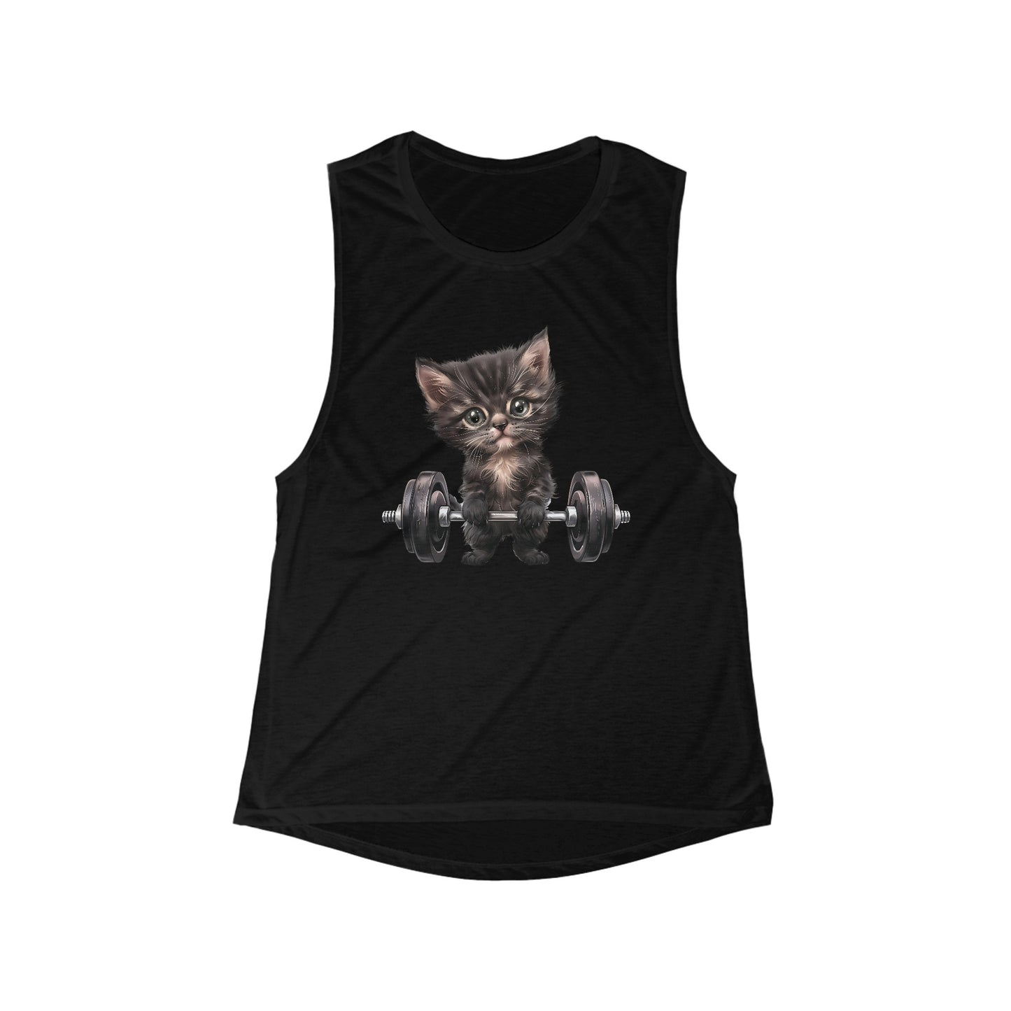 Gym Kitty Flowy Scoop Muscle Tank