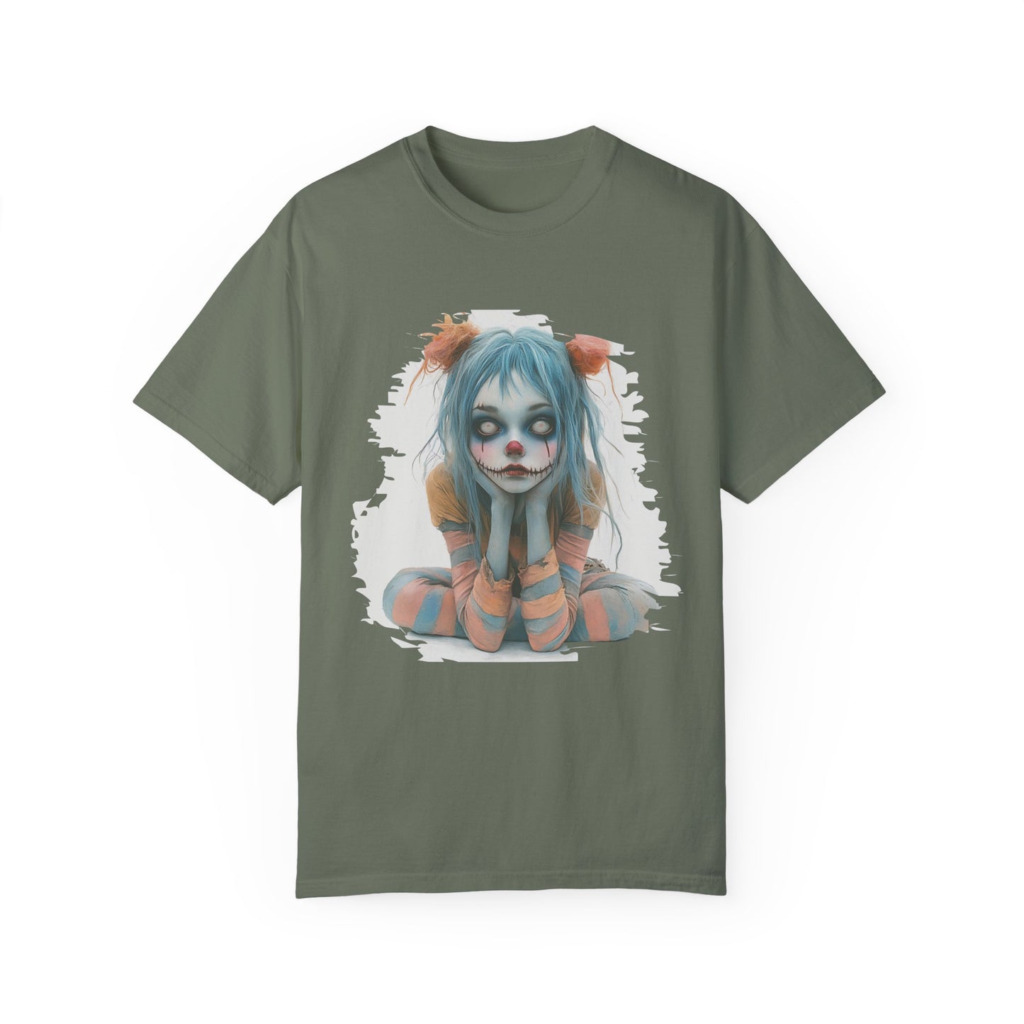 Pastel Clown Zombie Girl Unisex Garment-Dyed T-shirt