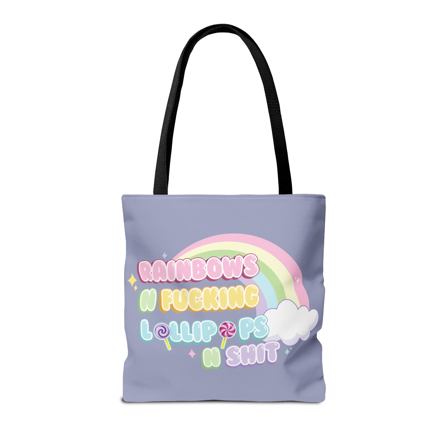 Rainbows n Lollipops Pastel Tote Bag 16"