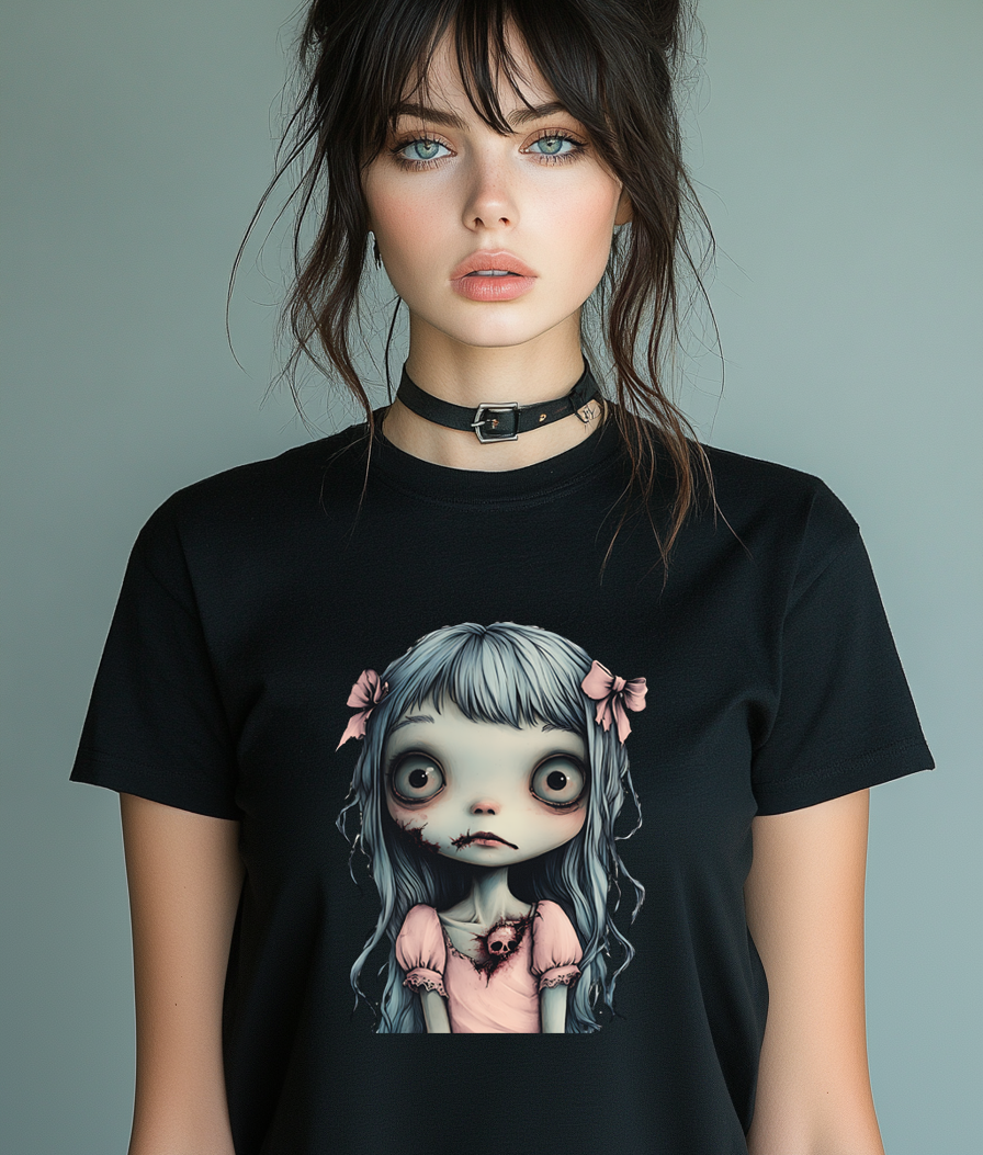 Dead Inside Pink Zombie Girl T-Shirt