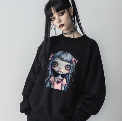 Dead Inside Pink Zombie Girl Unisex Heavy Blend™ Crewneck Sweatshirt