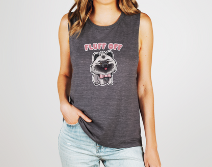 Fluff Off Flowy Scoop Muscle Tank