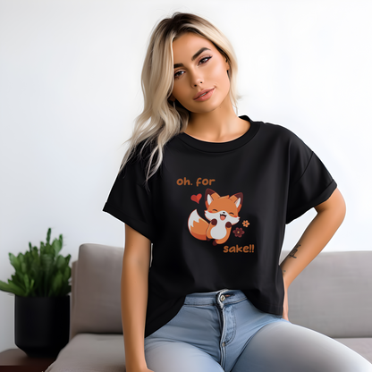 Oh For Fox Sake Unisex Garment-Dyed 100% Cotton T-shirt