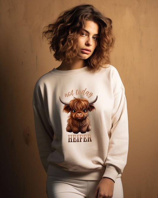 Not Today Heifer Unisex Heavy Blend™ Crewneck Sweatshirt