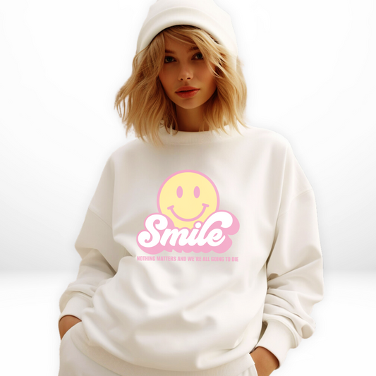 Smile Earthy Pastel Heavy Blend™ Crewneck Sweatshirt