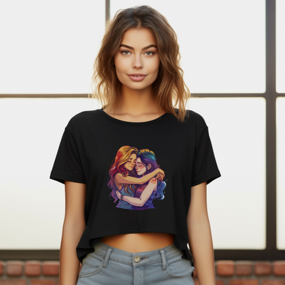 WLW Pride 2024 Women's Flowy Cropped Tee