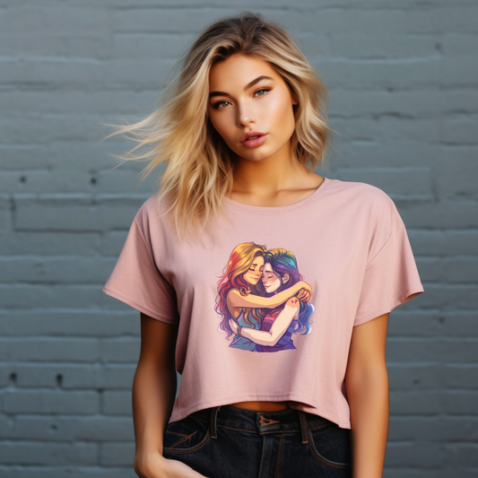 WLW Pride 2024 Women's Flowy Cropped Tee