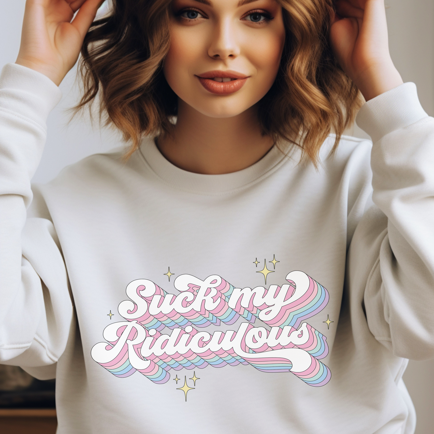 Suck my Ridiculous Pastel Unisex Heavy Blend™ Crewneck Sweatshirt